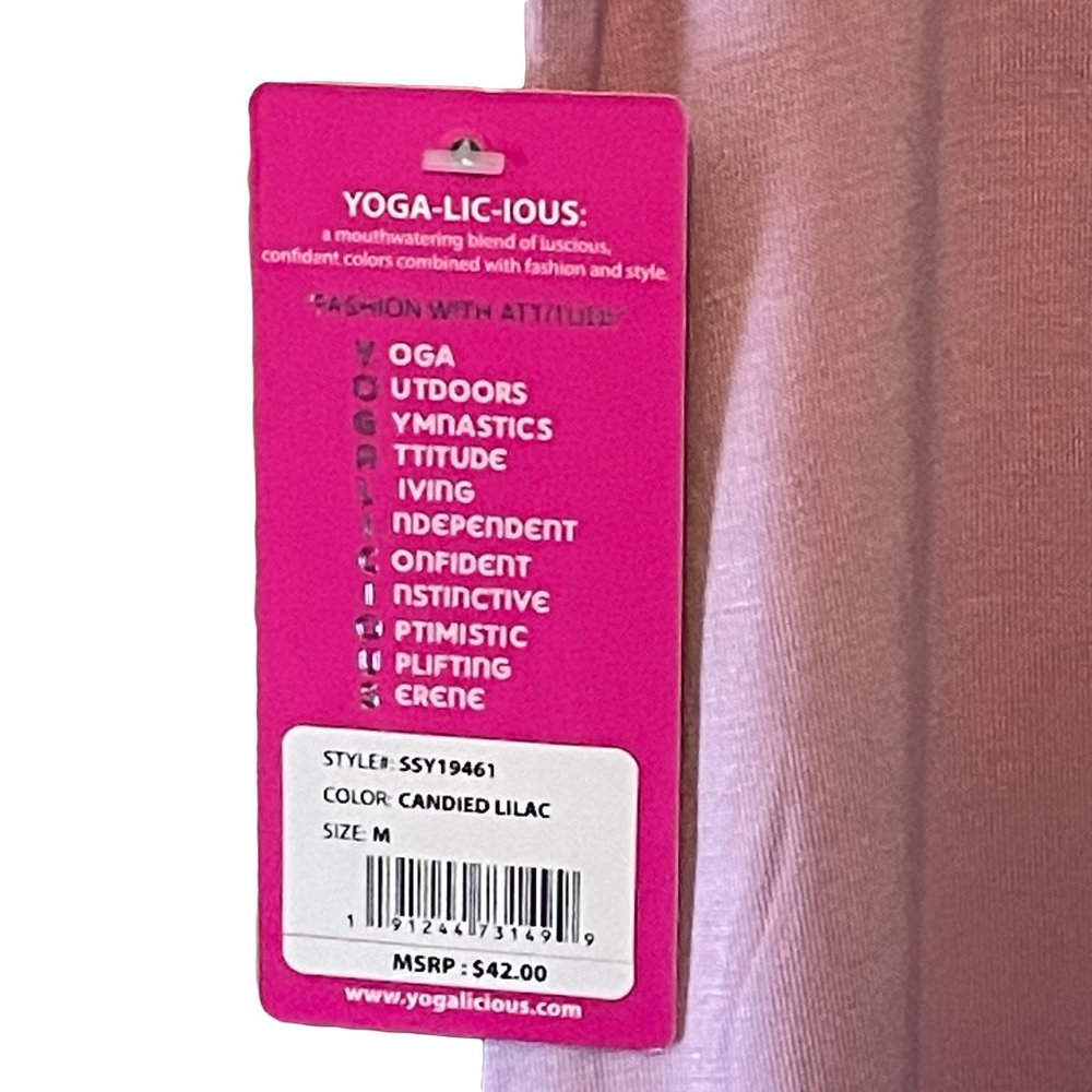 YOGALICIOUS Soft & Airy Short Sleeve V-neck Neck - Picture 3 of 4